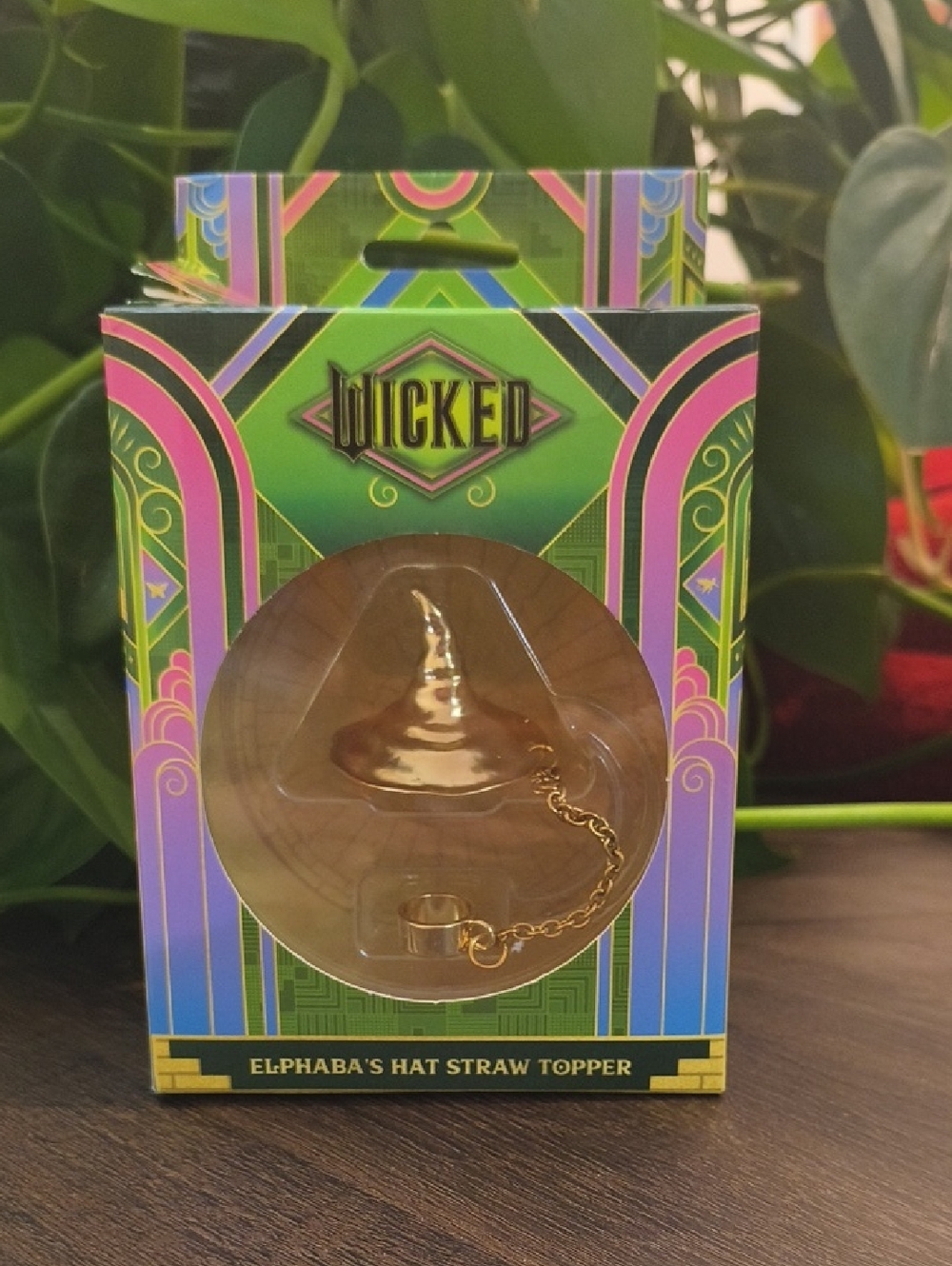 CharCharims Wicked Elphaba's Hat Straw Topper Gold NWT
